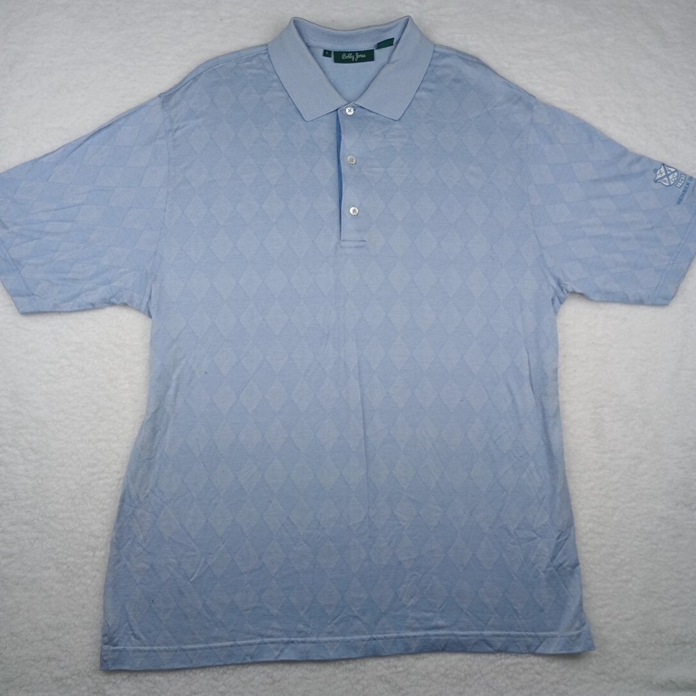 Bobby Jones Golf Light Blue Polo(Patch on Sleeve Member Guest 1949) Size Large - Picture 1 of 10
